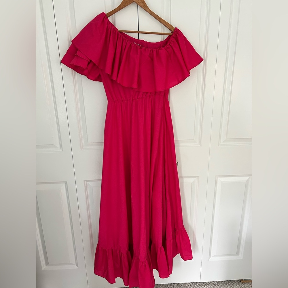 Andre Tan Designer Women's small high low elegant flowy feminine pink dress nwot - Picture 13 of 16
